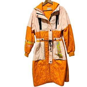 Free People We the Free Oversized Color Block Parka Puffer Midi Winter Coat S
